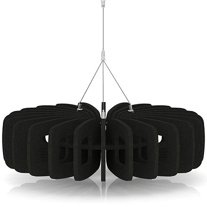 Sch! Acoustic Ceiling Baffles - Shade - Type B - 600mm Wide x 150mm High - Raven Black