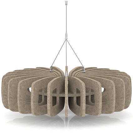 Sch! Acoustic Ceiling Baffles - Shade - Type B - 600mm Wide x 150mm High - Oatmeal Beige