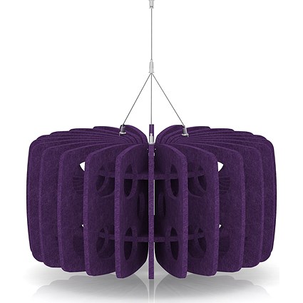 Sch! Acoustic Ceiling Baffles - Shade - Type B - 600mm Wide x 300mm High - Plum Purple