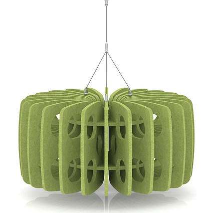 Sch! Acoustic Ceiling Baffles - Shade - Type B - 600mm Wide x 300mm High - Lime Green