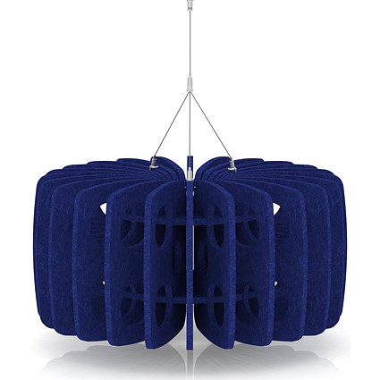 Sch! Acoustic Ceiling Baffles - Shade - Type B - 600mm Wide x 300mm High - Cobalt Blue