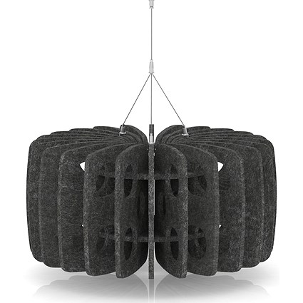 Sch! Acoustic Ceiling Baffles - Shade - Type B - 600mm Wide x 300mm High - Graphite Charcoal