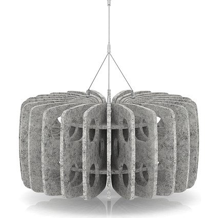 Sch! Acoustic Ceiling Baffles - Shade - Type B - 600mm Wide x 300mm High - Pebble Light Grey