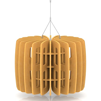 Sch! Acoustic Ceiling Baffles - Shade - Type B - 600mm Wide x 450mm High - Buttercup Yellow