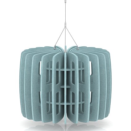 Sch! Acoustic Ceiling Baffles - Shade - Type B - 600mm Wide x 450mm High - Sky Light Blue