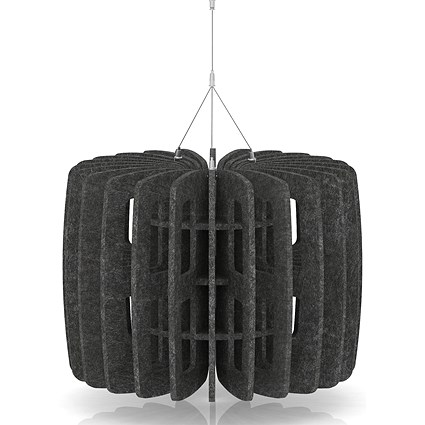 Sch! Acoustic Ceiling Baffles - Shade - Type B - 600mm Wide x 450mm High - Graphite Charcoal