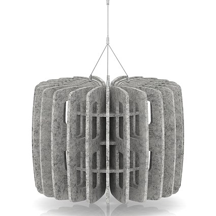 Sch! Acoustic Ceiling Baffles - Shade - Type B - 600mm Wide x 450mm High - Pebble Light Grey