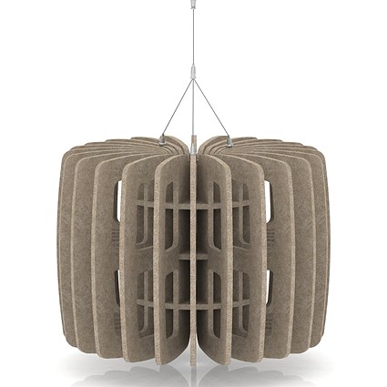 Sch! Acoustic Ceiling Baffles - Shade - Type B - 600mm Wide x 450mm High - Oatmeal Beige