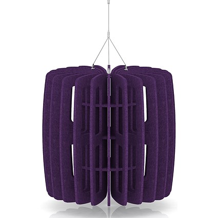 Sch! Acoustic Ceiling Baffles - Shade - Type B - 600mm Wide x 600mm High - Plum Purple