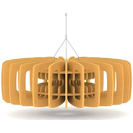 Sch! Acoustic Ceiling Baffles - Shade - Type C - 900mm Wide x 300mm High - Buttercup Yellow