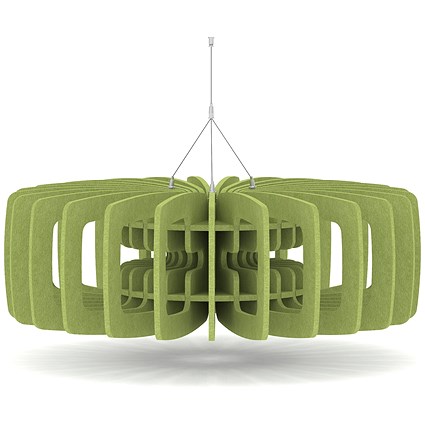 Sch! Acoustic Ceiling Baffles - Shade - Type C - 900mm Wide x 300mm High - Lime Green