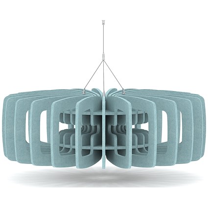 Sch! Acoustic Ceiling Baffles - Shade - Type C - 900mm Wide x 300mm High - Sky Light Blue