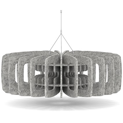 Sch! Acoustic Ceiling Baffles - Shade - Type C - 900mm Wide x 300mm High - Pebble Light Grey