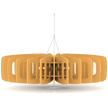 Sch! Acoustic Ceiling Baffles - Shade - Type C - 1200mm Wide x 300mm High - Buttercup Yellow