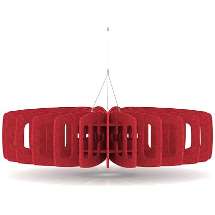Sch! Acoustic Ceiling Baffles - Shade - Type C - 1200mm Wide x 300mm High - Poppy Red