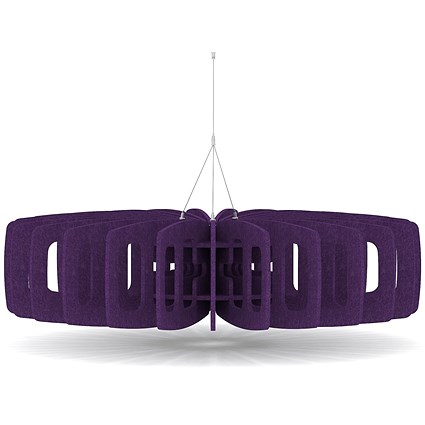 Sch! Acoustic Ceiling Baffles - Shade - Type C - 1200mm Wide x 300mm High - Plum Purple