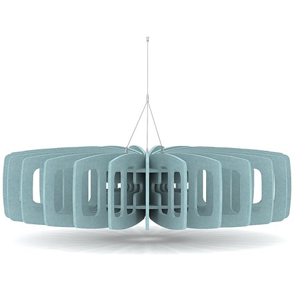 Sch! Acoustic Ceiling Baffles - Shade - Type C - 1200mm Wide x 300mm High - Sky Light Blue