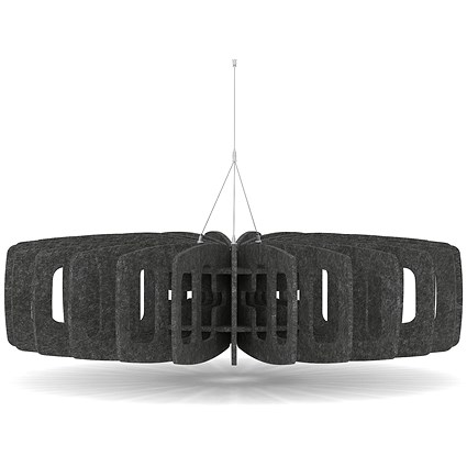 Sch! Acoustic Ceiling Baffles - Shade - Type C - 1200mm Wide x 300mm High - Graphite Charcoal