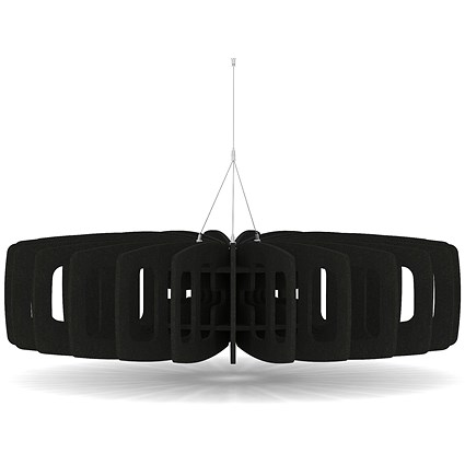 Sch! Acoustic Ceiling Baffles - Shade - Type C - 1200mm Wide x 300mm High - Raven Black