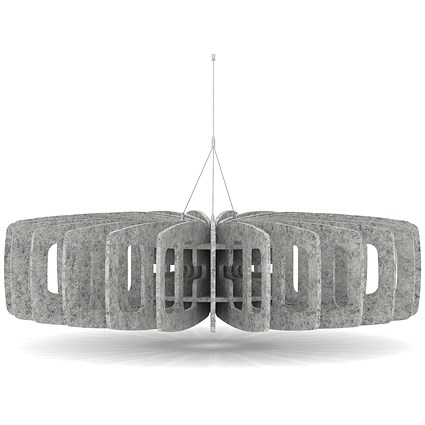 Sch! Acoustic Ceiling Baffles - Shade - Type C - 1200mm Wide x 300mm High - Pebble Light Grey