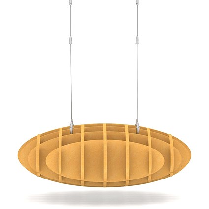 Sch! Acoustic Ceiling Baffles - Hatch - Type D - 700 x 700mm Wide x 250mm High - Buttercup Yellow