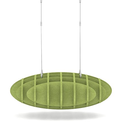 Sch! Acoustic Ceiling Baffles - Hatch - Type D - 700 x 700mm Wide x 250mm High - Lime Green