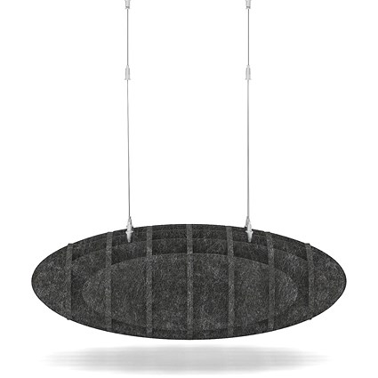 Sch! Acoustic Ceiling Baffles - Hatch - Type D - 700 x 700mm Wide x 250mm High - Graphite Charcoal