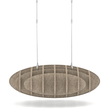 Sch! Acoustic Ceiling Baffles - Hatch - Type D - 700 x 700mm Wide x 250mm High - Oatmeal Beige