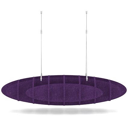 Sch! Acoustic Ceiling Baffles - Hatch - Type D - 1000 x 600mm Wide x 250mm High - Plum Purple