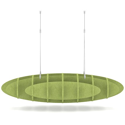 Sch! Acoustic Ceiling Baffles - Hatch - Type D - 1000 x 600mm Wide x 250mm High - Lime Green