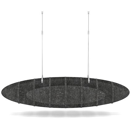 Sch! Acoustic Ceiling Baffles - Hatch - Type D - 1000 x 600mm Wide x 250mm High - Graphite Charcoal