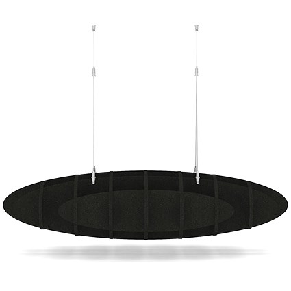 Sch! Acoustic Ceiling Baffles - Hatch - Type D - 1000 x 600mm Wide x 250mm High - Raven Black