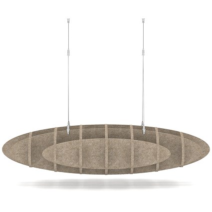 Sch! Acoustic Ceiling Baffles - Hatch - Type D - 1000 x 600mm Wide x 250mm High - Oatmeal Beige