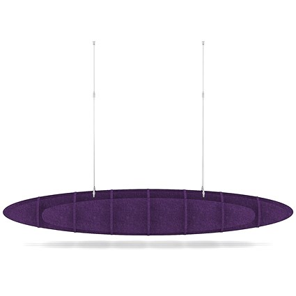 Sch! Acoustic Ceiling Baffles - Hatch - Type D - 1600 x 650mm Wide x 250mm High - Plum Purple