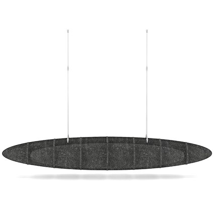 Sch! Acoustic Ceiling Baffles - Hatch - Type D - 1600 x 650mm Wide x 250mm High - Graphite Charcoal