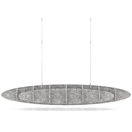 Sch! Acoustic Ceiling Baffles - Hatch - Type D - 1600 x 650mm Wide x 250mm High - Pebble Light Grey