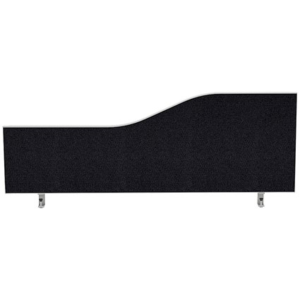 Impulse Plus Wave Desk Screen, 1000x450mm, Black
