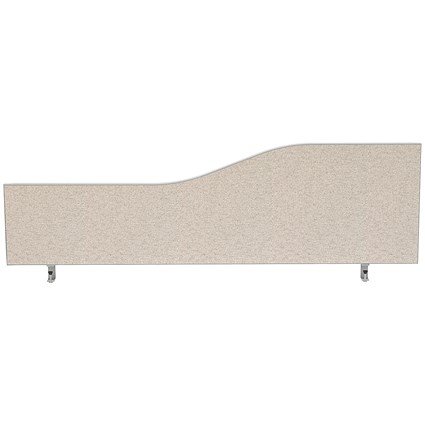 Impulse Plus Wave Desk Screen, 1200x450mm, Light Grey