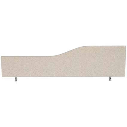 Impulse Plus Wave Desk Screen, 1400x450mm, Light Grey