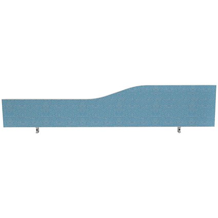 Impulse Plus Wave Desk Screen, 1800x450mm, Sky Blue