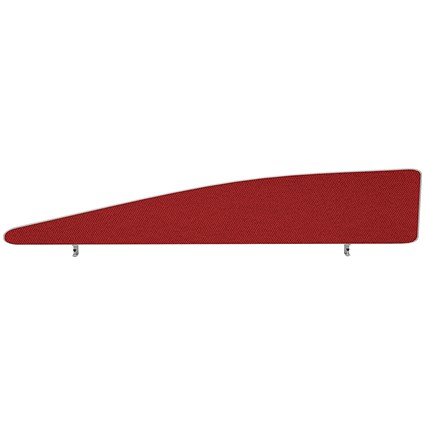 Impulse Plus Angle Desk Screen, 1800x450mm, Burgundy