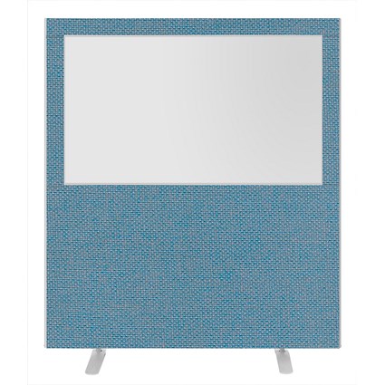 Impulse Plus Clear Half Vision Floor Screen, 1600x1800mm, Sky Blue