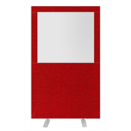 Impulse Plus Clear Half Vision Floor Screen, 1200x1800mm, Burgundy