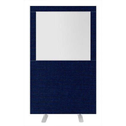 Impulse Plus Clear Half Vision Floor Screen, 1200x1800mm, Royal Blue