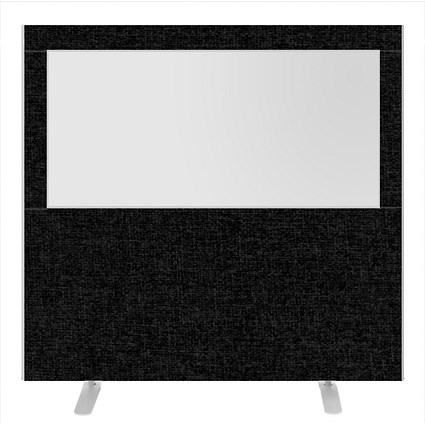 Impulse Plus Clear Half Vision Floor Screen, 1600x1500mm, Black