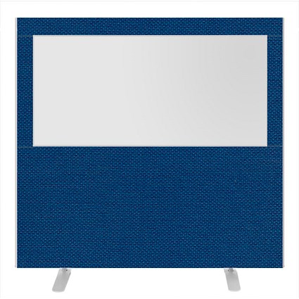 Impulse Plus Clear Half Vision Floor Screen, 1600x1500mm, Powder Blue