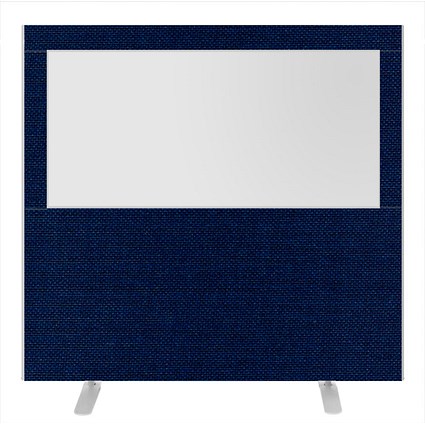 Impulse Plus Clear Half Vision Floor Screen, 1600x1500mm, Royal Blue