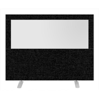 Impulse Plus Clear Half Vision Floor Screen, 1600x1200mm, Black