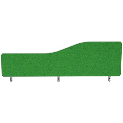 Impulse Plus Wave Desk Screen, 1200x300mm, Palm Green