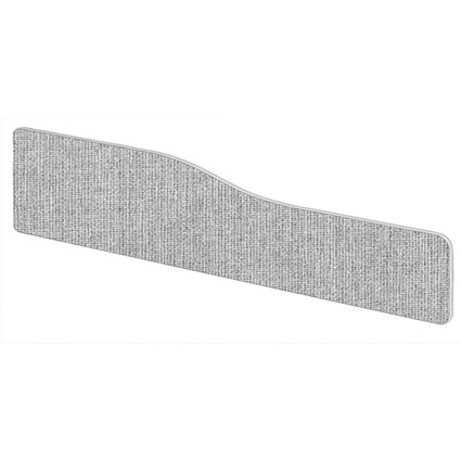 Impulse Plus Wave Desk Screen, 1400x300mm, Light Grey